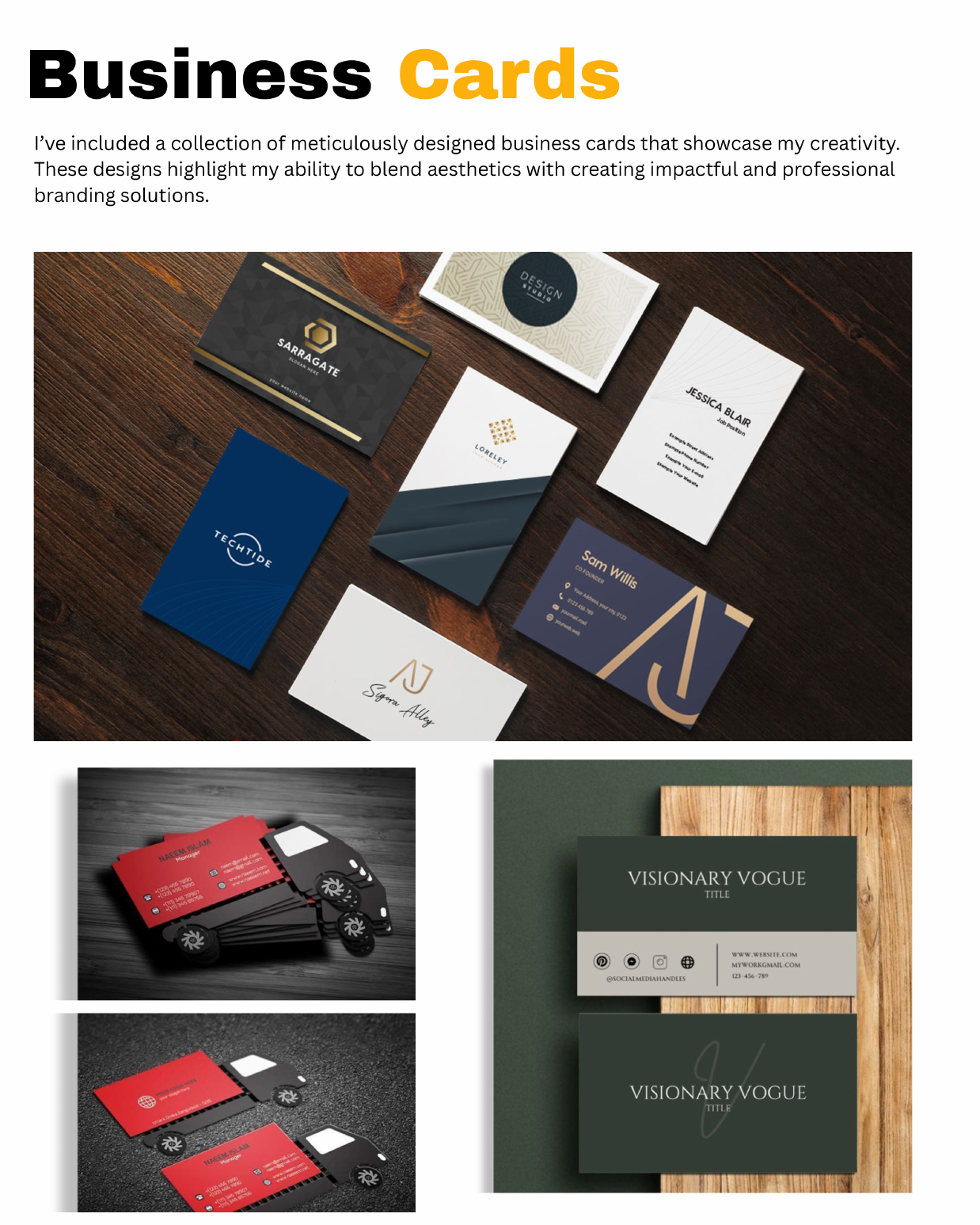 Business Cards portfolio