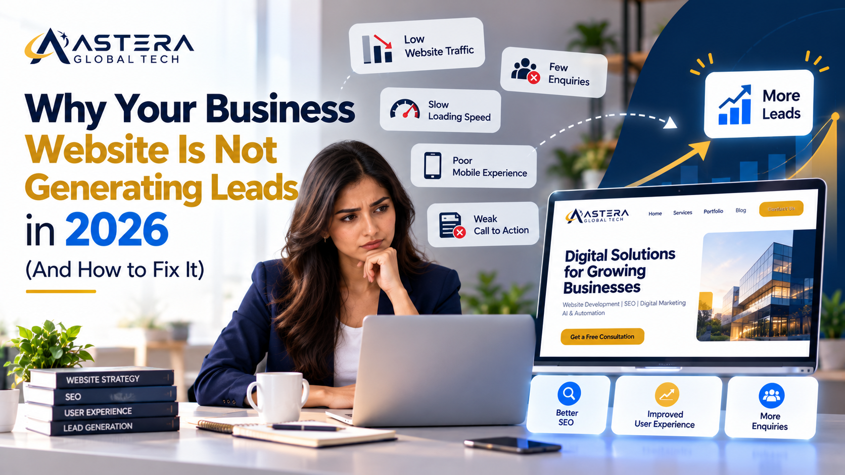 Why Your Business Website Is Not Generating Leads in 2026 (And How to Fix It)